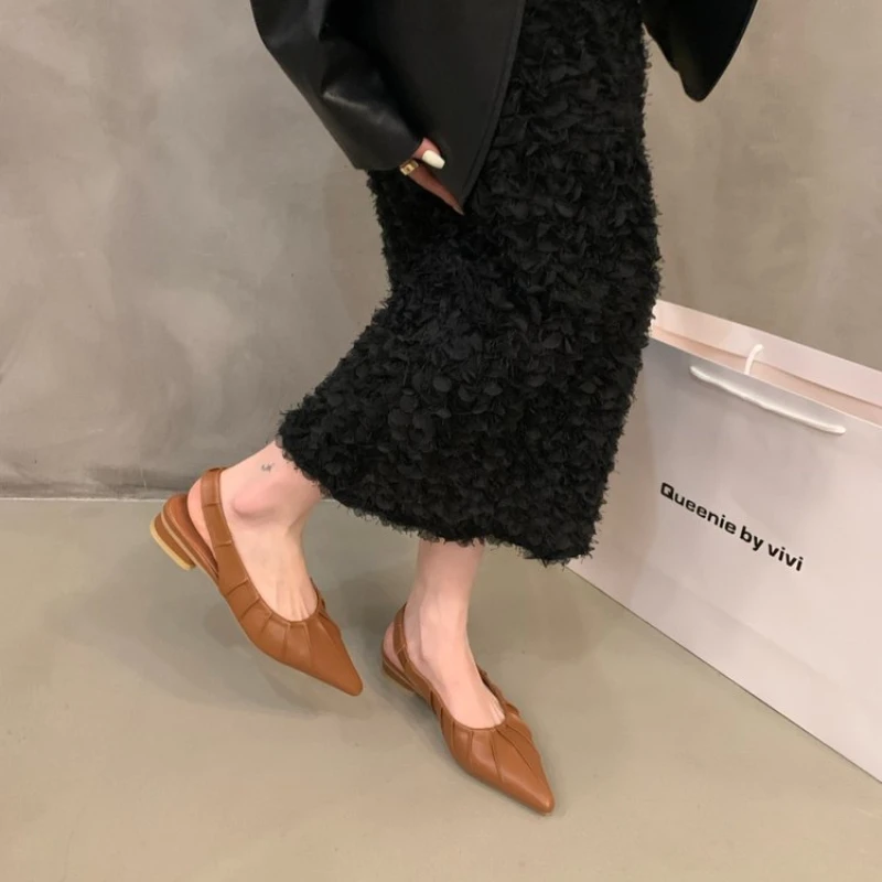 Hot Sale Women's Shoes Slingbacks Women's High Heels Fashion Lace-up Cuff Office and Career New Plus Size Toe Cap Sandals
