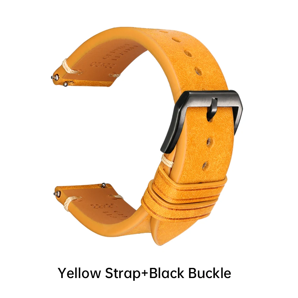 Premium Full Grain Leather Watch Strap with Quick Release