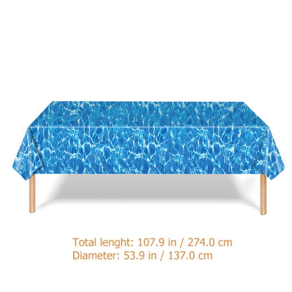 Lot De 4 Nappes De Table D'anniversaire Sur Le Thème De L'océan, Nappe