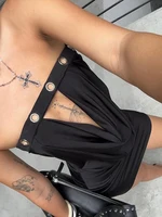 Strapless Dress Metallic Hollow Off‑Shoulder Mini for Bold