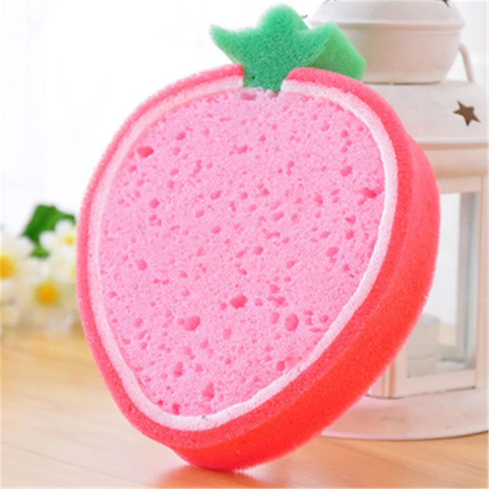 

4pcs Bath Kids Body Wash Fruits Shaped Design Bath Kids Body Wash Lovely Kids Bath Tool for Home Bathroom Kids (Random Style)