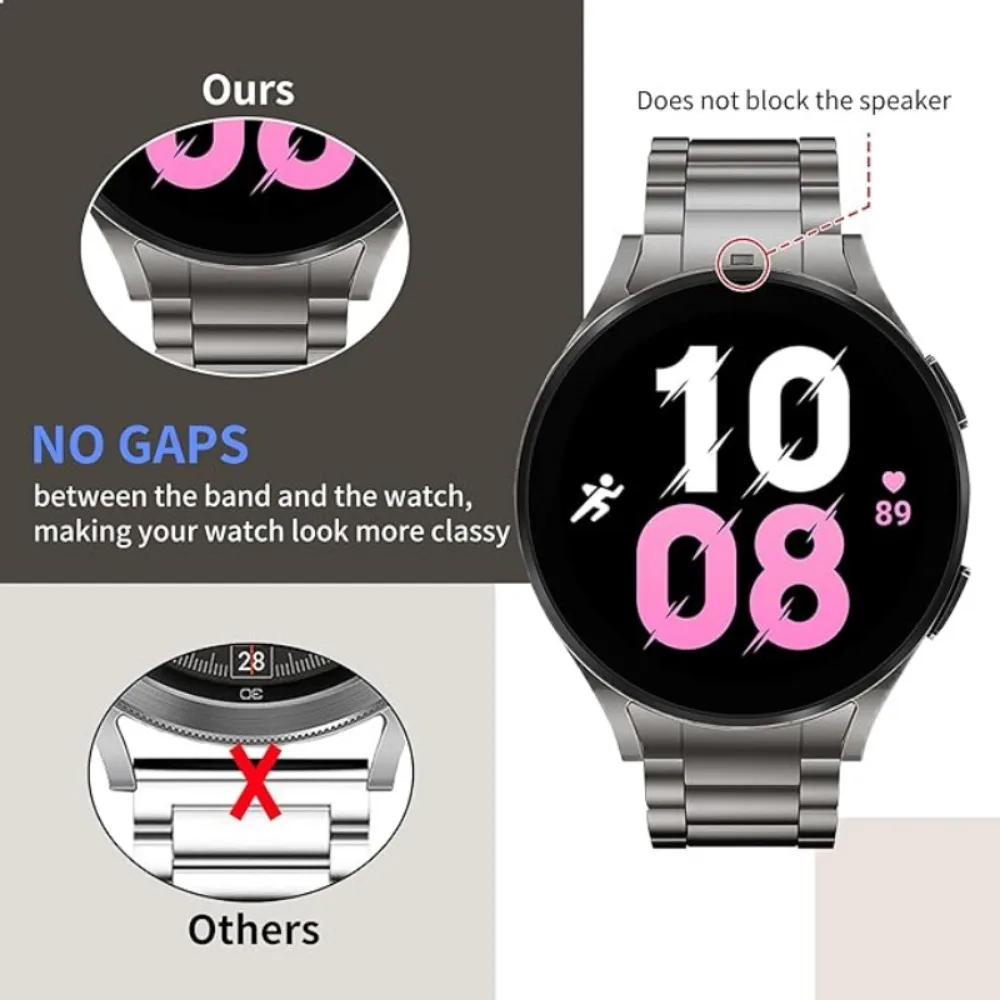 Premium Titanium Strap for Smartwatch - Elegant Metal Bracelet Wristband