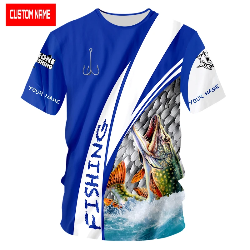 

Прямая поставка с именем на заказ промо-футболка для рыбалки Мужская футболка с 3D рисунком по всей поверхности модная уличная одежда унисек...