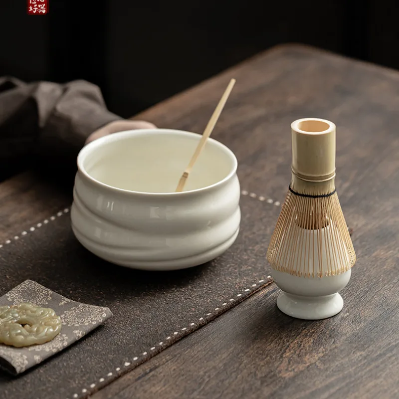 Japanese Matcha Tea Set Safe Bamboo Whisk Teaspoon Tea Sets Matcha Bowl Matcha Whisk Holder For Tea Lovers Tea-making Tools