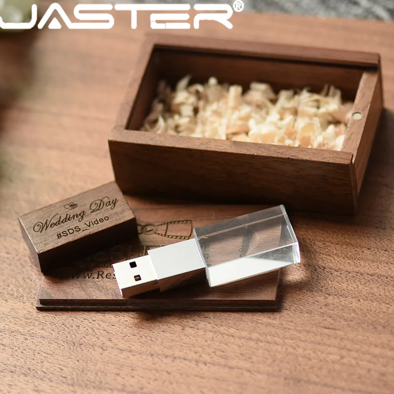 Movimentação de Madeira Bonito da Pena da Vara da Memória 32gb 64gb 128gb da Movimentação Feita sob Encomenda do Flash de Usb do Bordo da Caixa de Madeira do Lote de Jaster 10 Peças Pen drive USB - Imagem 3