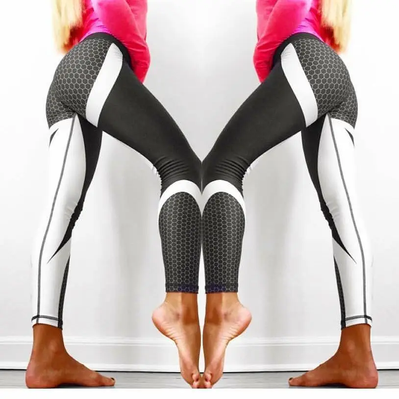 Printed Yoga Pants Women Push Up Professional Running Fitness Gym