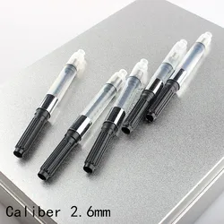Recambios de bolígrafo negro de alta calidad, convertidor de tinta de 2,6mm, material de papelería para oficina y escuela, 5 uds.