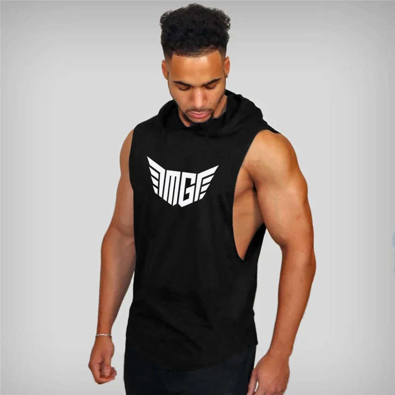 muscleguys liftwear sleeveless shirt with hoody