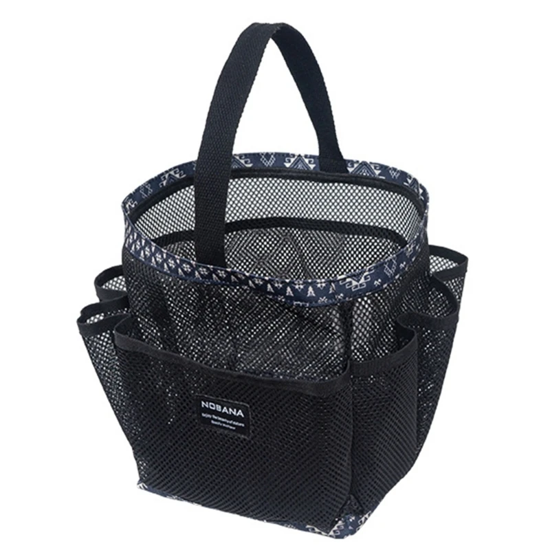 

Durable Mesh Toiletries Breathable Mesh Shower Bag for Travel Outdoor with 8 Pocket Shower Caddys for Bathroom
