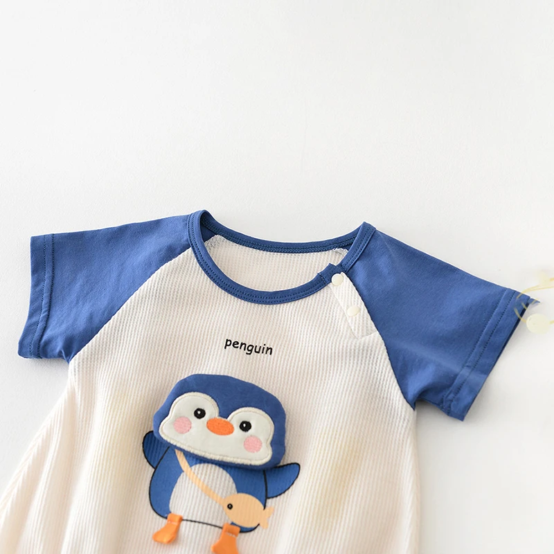Summer Baby Clothes Patchwork Short Sleeve Bodysuit
