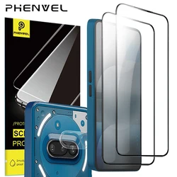 Oleophobic Anti - Glare Tempered Glass Screen Protector - 2 Screen 1 Lens (PHONE 3A)