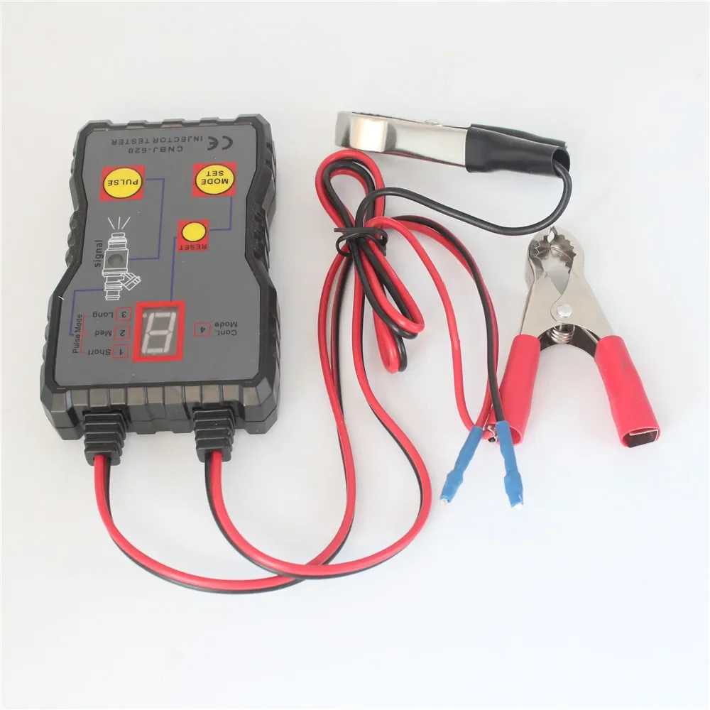 Automotive Fuel Injector Tester 12V 4 Pulse Modes Handheld Car Vehicle Fuel Pressure System Diagnostic Scan Testing Tool Gauge
