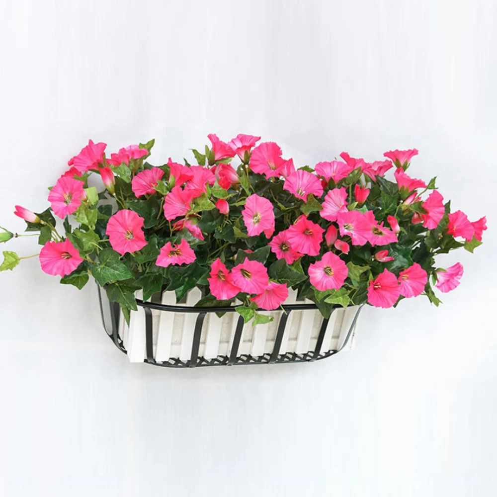 Casa Artificiale Mattina Gloria Vite Petunia Decorazione Di Nozze Simulazione Vibrante 35Cm 7 Rami Decorazione Giardino