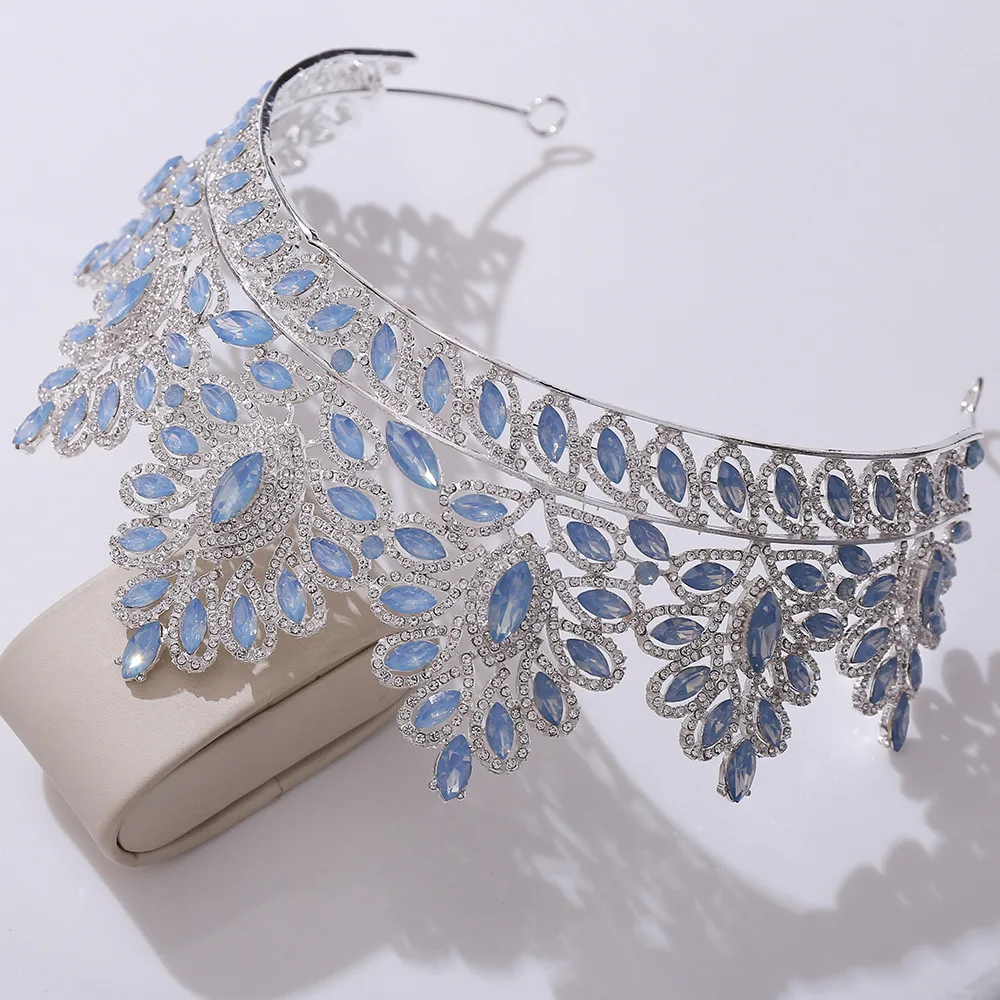 DIEZI 12 Colors New Baroque Princess Opal Crystal Tiara