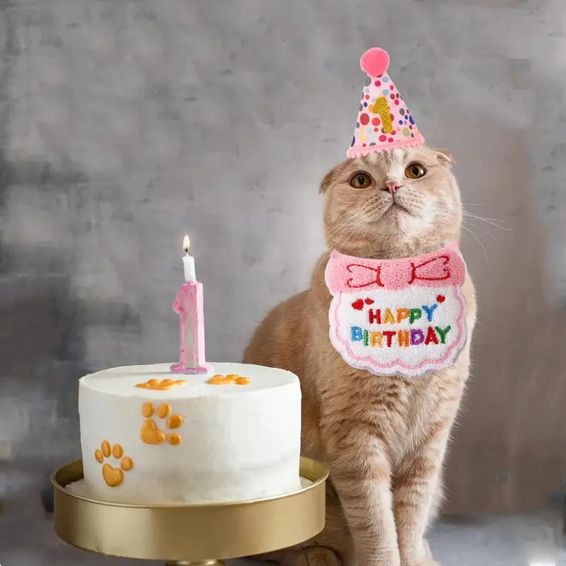 10 Sombreros Cumpleaños Para Perros Y Gatos - Mini Sombreros De Fiesta Con Purpurina, Piel Sintética, Ajustables