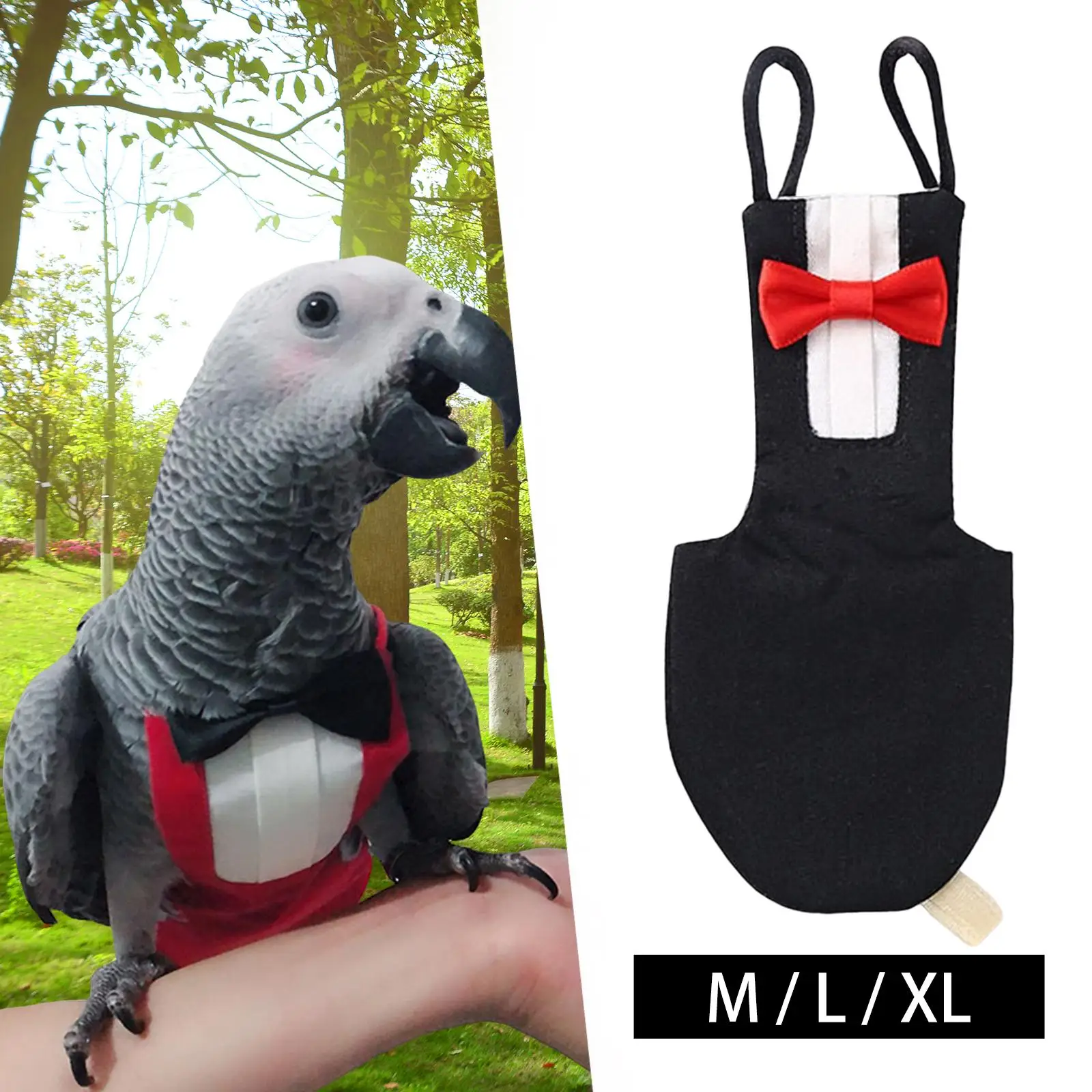 Fashion Cute Parrots Flight Suit Bird Costume Comfort Reusable Breathable Bird Apparel Pet Diapers Clothes for Party Cosplay