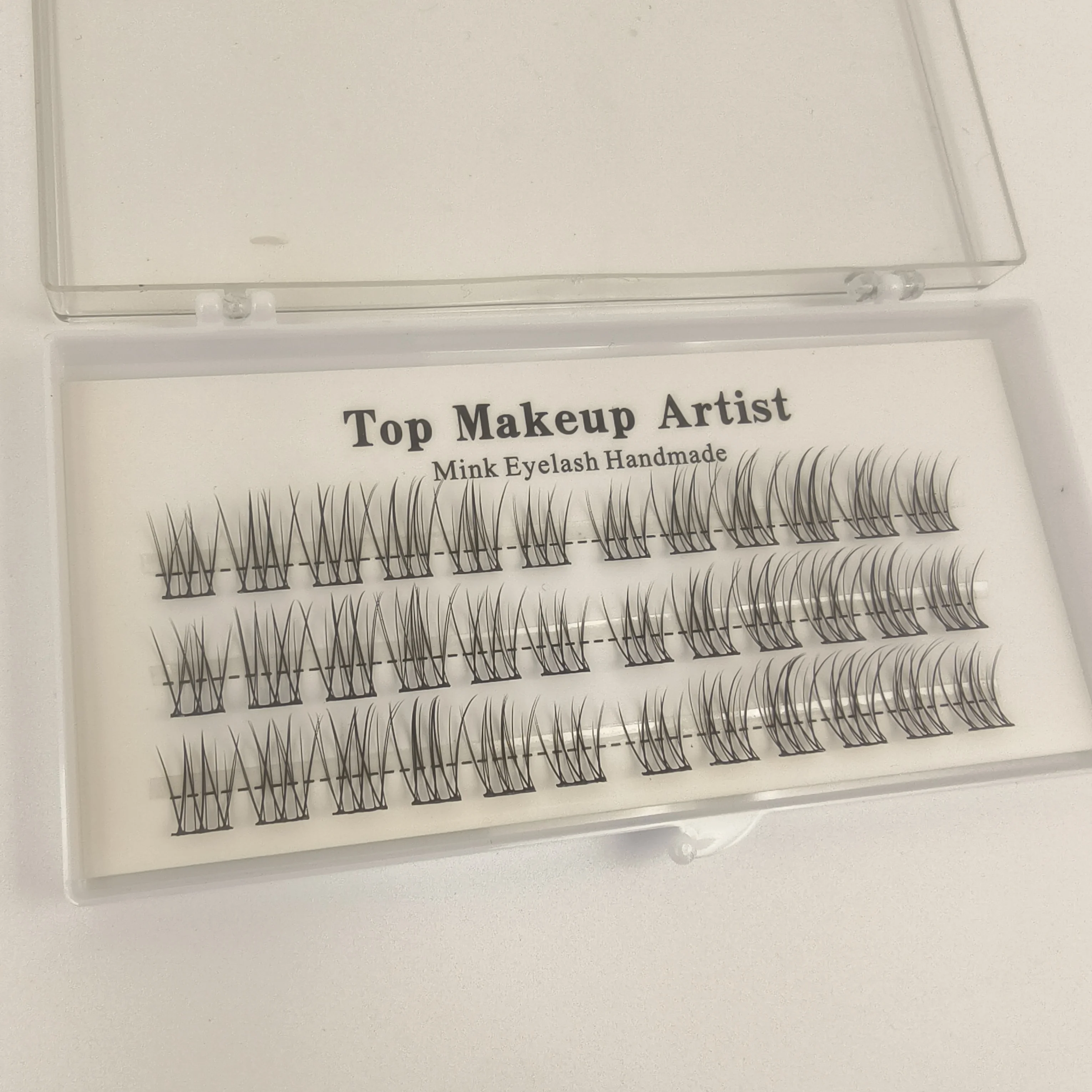 RB001 Handgefertigte Wimpernverlängerung, segmentierte falsche Wimpern, Cluster-Wimpernbündel, weiche Wimpernbänder, Make-up-Wimpern