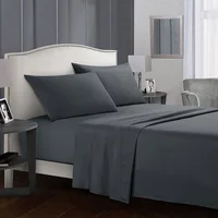 Bed Sheet Set 100% Cotton Solid Color Matte Bed Sheet Set 4-piece Large Satin Quilt Set Queen Full Bed Cover Mattress Set Bed Sh 2