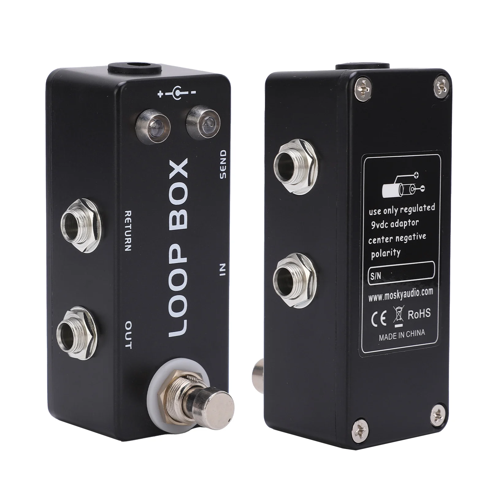 Channel Selection Switcher Guitar Loop Effect Metal Black Mini Pedal True Bypass Channel Selection for Electric Bass
