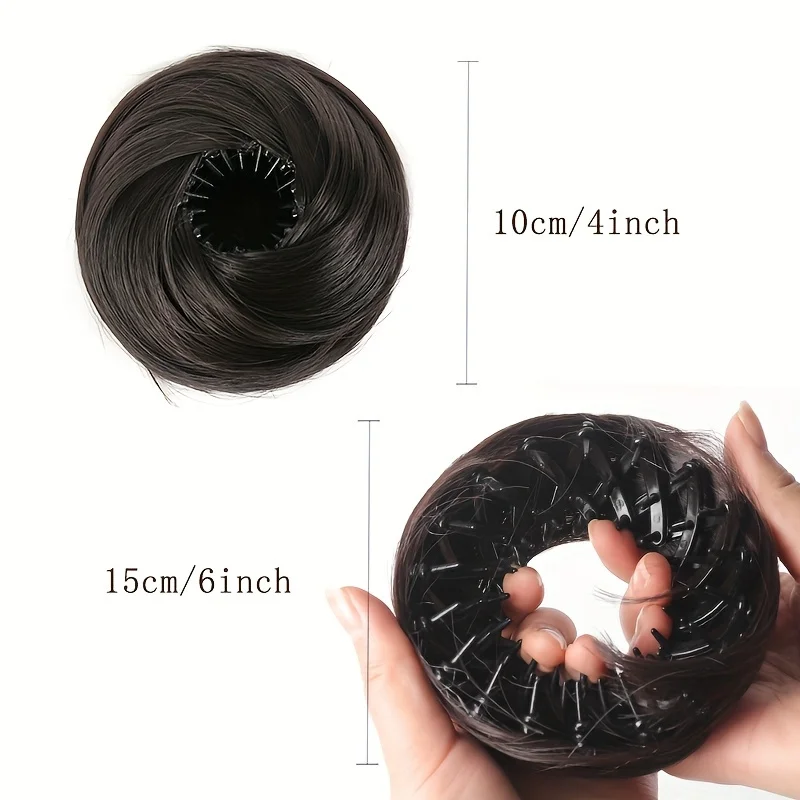 Synthetic Retractor bun Women'S Magic Hairdo 4 inch Adjustable Hair Suitable for Design Hair Accessories Daily wear Chignon wig
