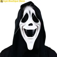 Призрачное лицо крик фильм ужас маска Хэллоуин убийца косплей костюм для взрослых аксессуары реквизит — изображение 5