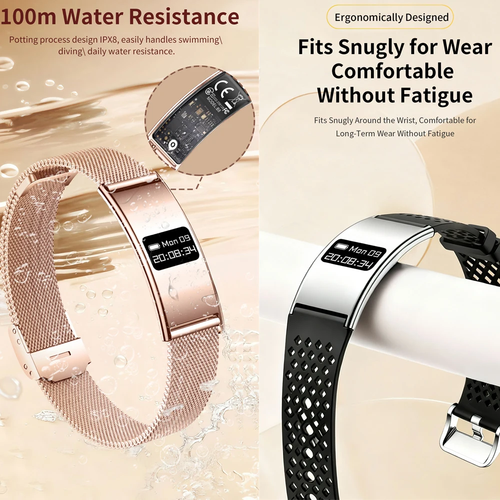 2026 New Ultra-thin Smart Watch Men Health Smart Bracelet Women Sports Fitness Waterproof Heart Rate Sleep Monitoring Wristbands