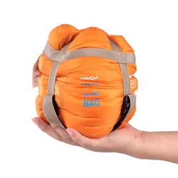 Ultralight Outdoor Camping Sleeping Bag for Adults - Envelope Design, Spring/Autumn Use (Orange)