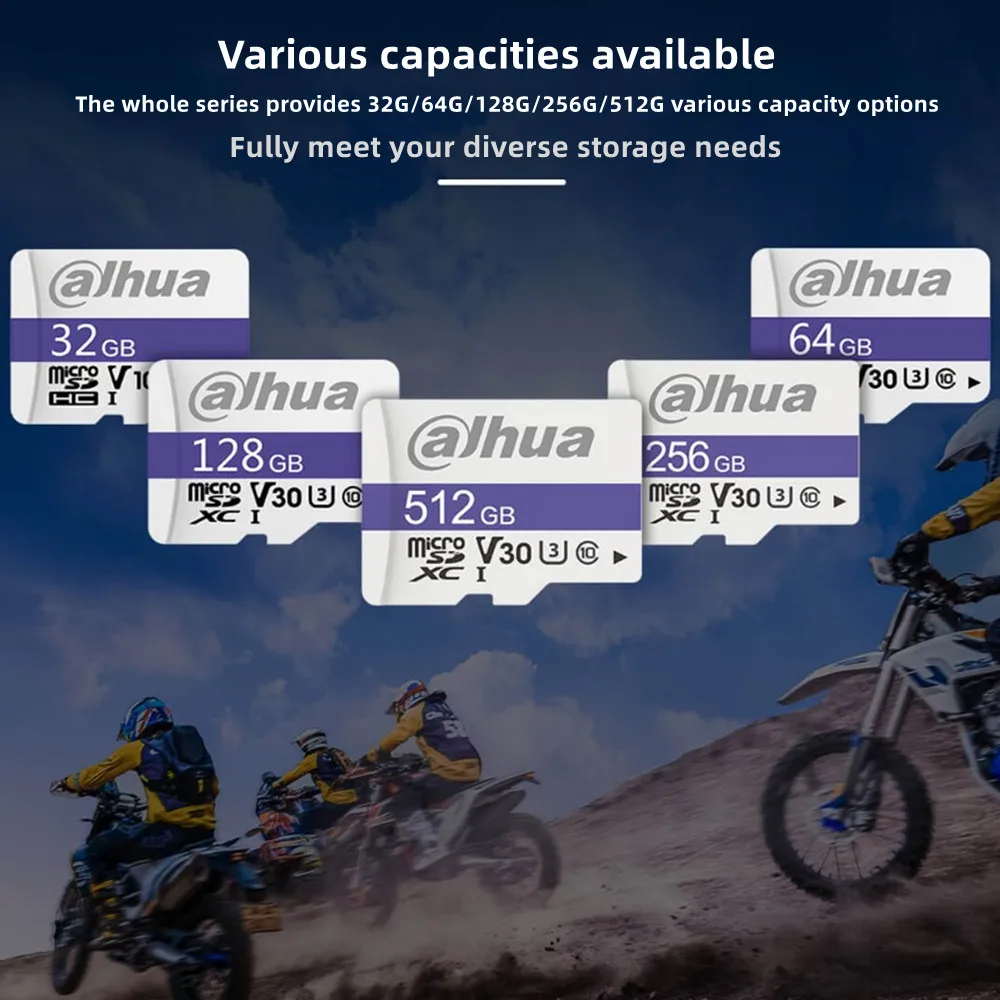 Dahua ũ SD ÷ ޸ ī, ȭ Ϳ ̴ ũ SD TF ī, б ӵ ִ 95 MB/s, 32GB, 64GB, 128GB, 256GB, 512GB