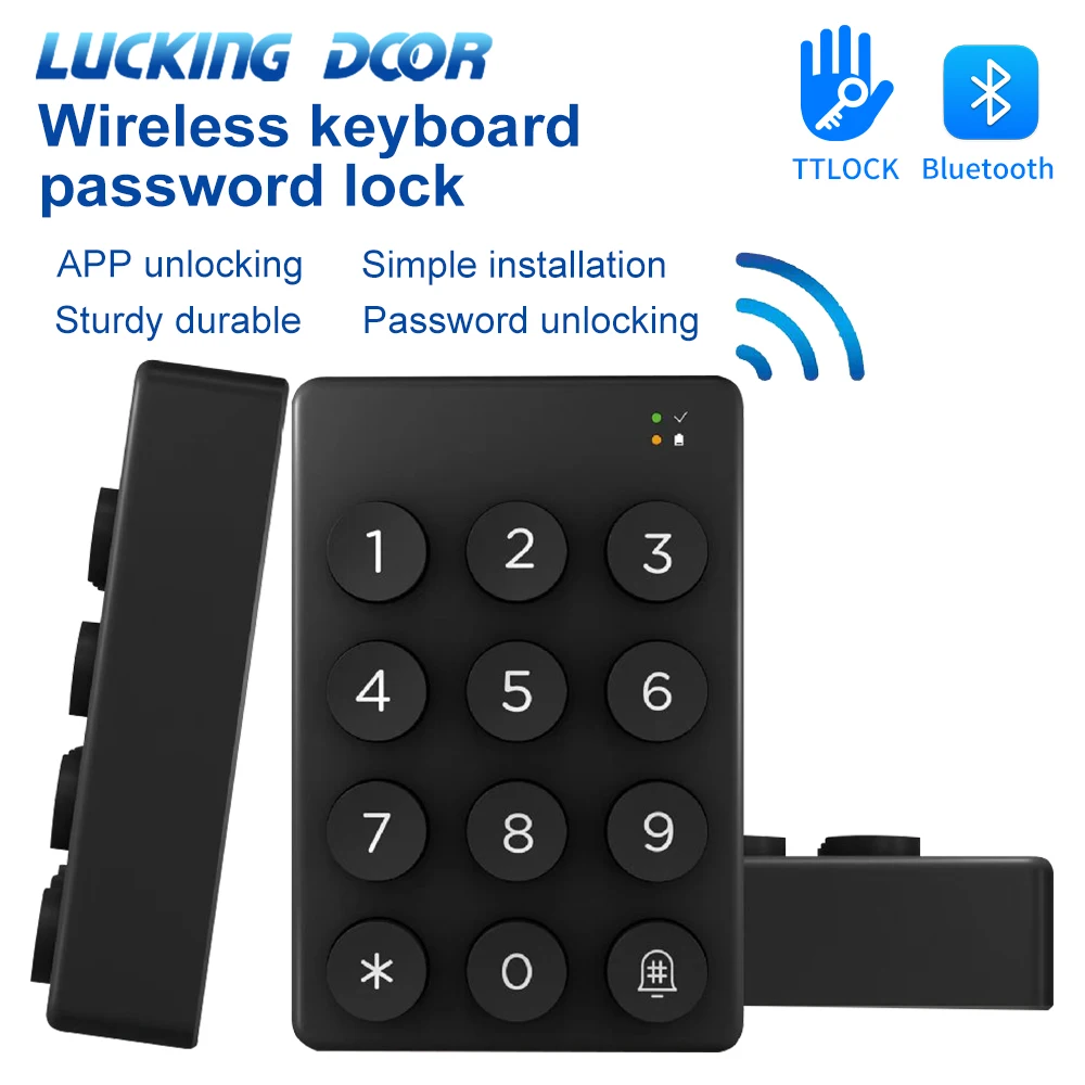 

TTLOCK Wireless Digital Keypad for Access Control Work With Wire Free ttlock App Bluetooth Smart Devices Fingerprint Lock Opener