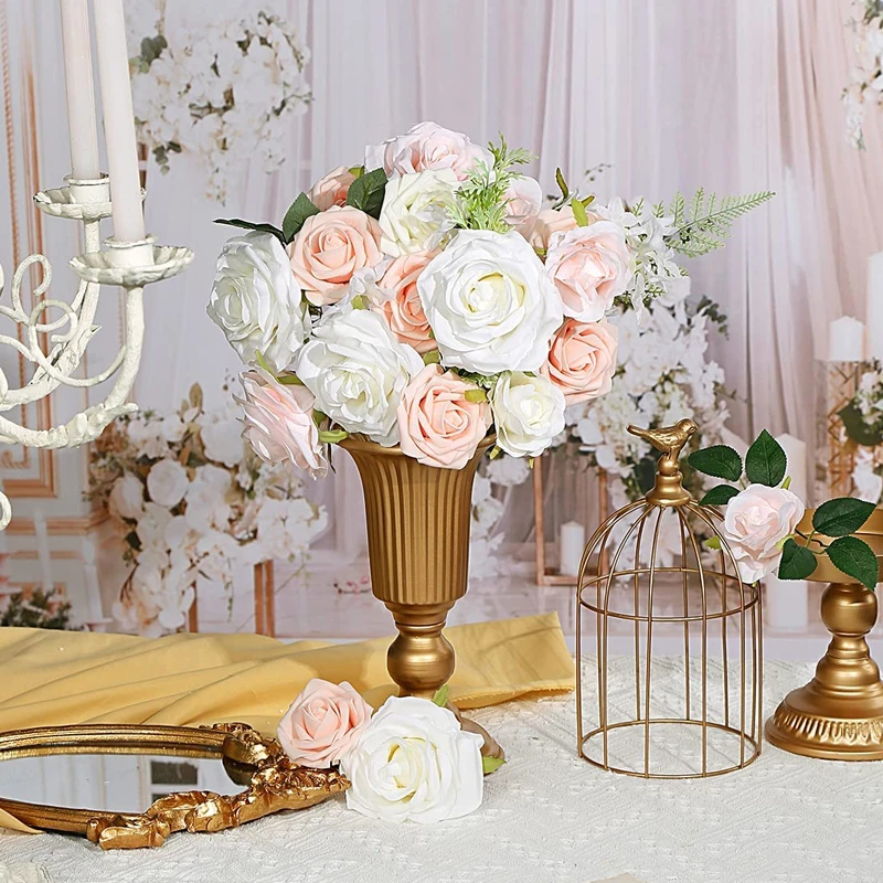 Assortiment de fleurs artificielles de mariage, 2022, ensemble combiné avec  feuilles de poteau, mousse à faire soi même, arrangement floral, toucher  réel, fête | AliExpress