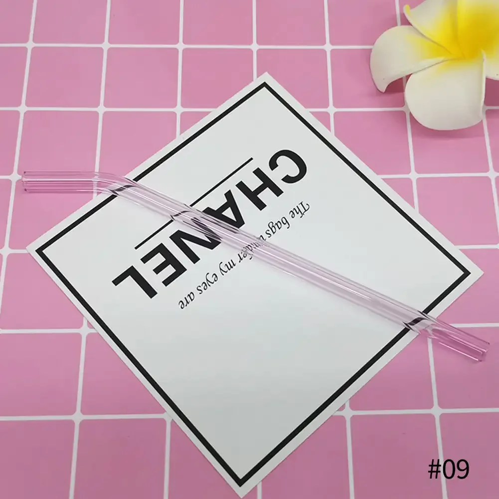 Eco-Friendly Reusable Transparent Glass Straws - Heat-Resistant Borosilicate