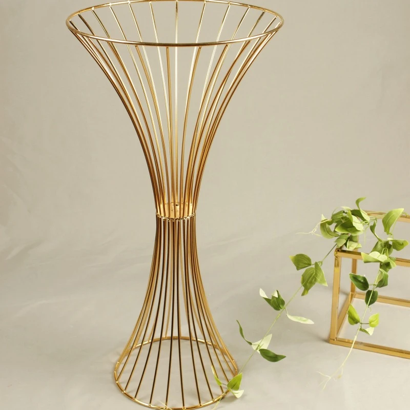 5Pcs 60cm High Gold Flower Vases Stands Wedding Centerpiece Flowers ...