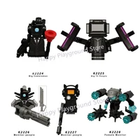 New Mini Skibidi Toilet Man Figure Anime Block Toys TvMan Plus Titan Cameraman Speakerman Bricks Model Toy Kid Birthday Gifts 2