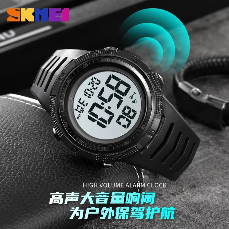 SKMEI Sport Waterproof LED Digital Wristwatch For Men 2Time Stopwatch Alarm Date LED Electronic Men's Watches Fashion Male Clock