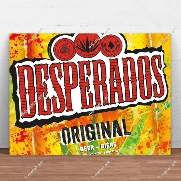Desperados Beer Metal Tin Sign Metal Sign Wall Decor Beer Poster Bar Decor Pub Decor Man Cave Decor Farmhouse Decor Poster