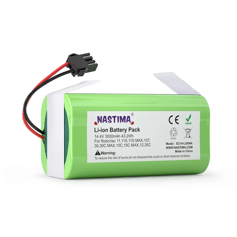 Li-ion Bateria para Conga Excelência 990 950 1090 1790 1990 Ecovacs Deebot N79 Eufy Robovac 15s 30 35c 14.4v 2600 3000 3500mah