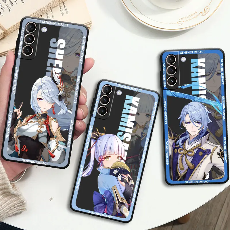 Hot Genshin Impact Case Per Samsung Galaxy S22 S20 S23 Ultra S21 Fe S10 S9 S8 Plus Note 20 10 Plus 9 Soft Phone Cover Shell