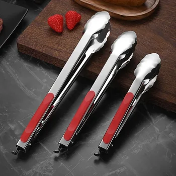 Kitchen Utensils BBQ Tongs Kitchenware Kitchens Accessories Salad Stainless Steel Tool Clips Home Items Bone Tools Gadgets Bar
