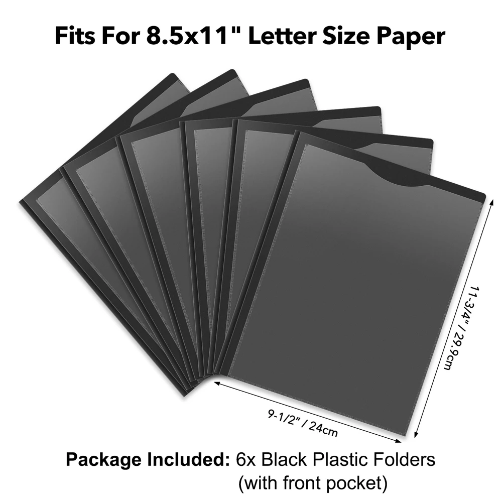 Ddowanx 12-Pack Heavy Duty Plastic Pocket Folders - Marble Design, Letter Size For School & Office