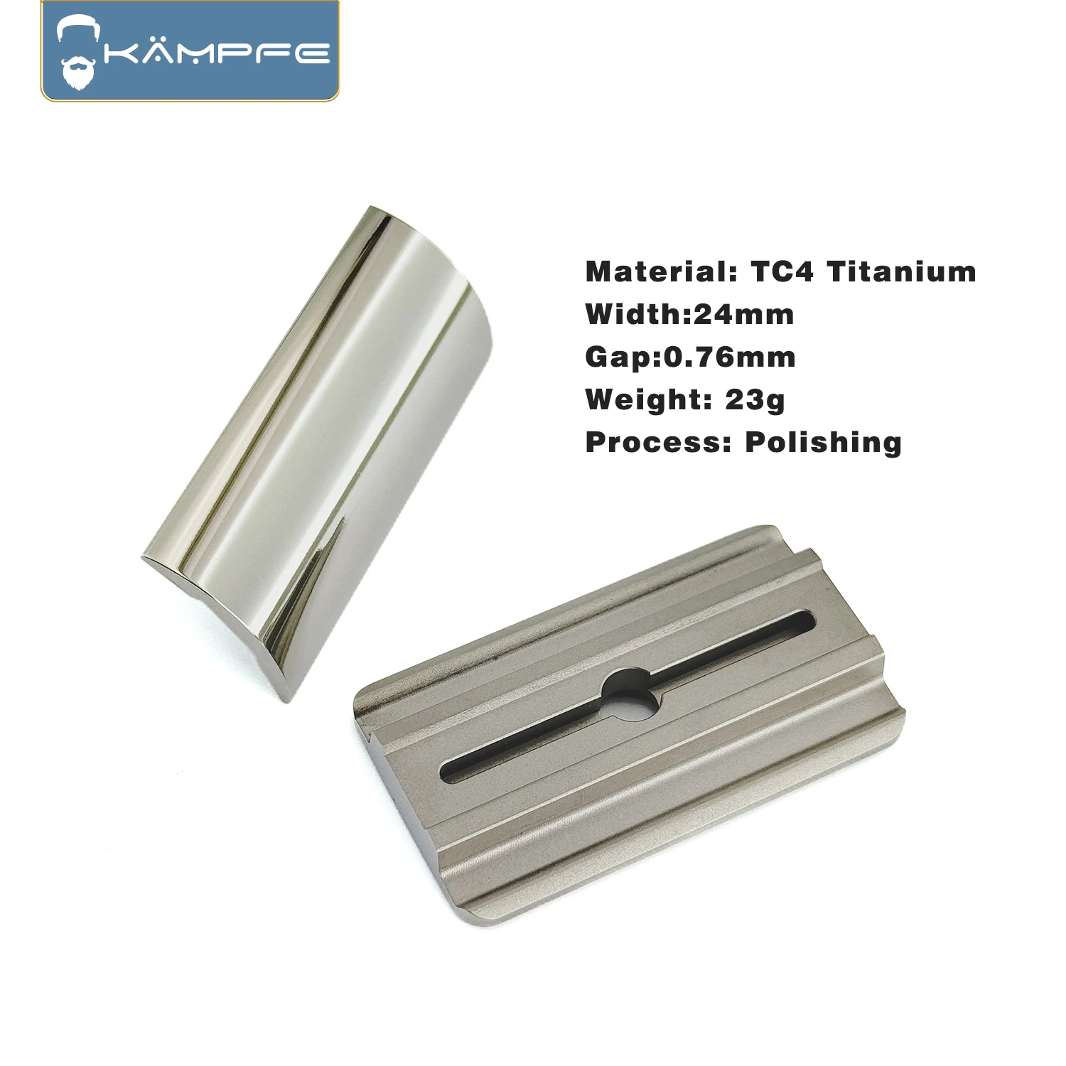 KAMPFE TC4 titanium CNC milling safety shaver head