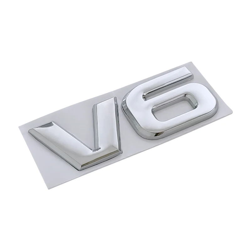 3d Chrome Black Logo V6 V8 Emblem Decals For Toyota Camry Highlander Land Cruiser Fender Trunk V8 V6 Badge Sticker Accessories