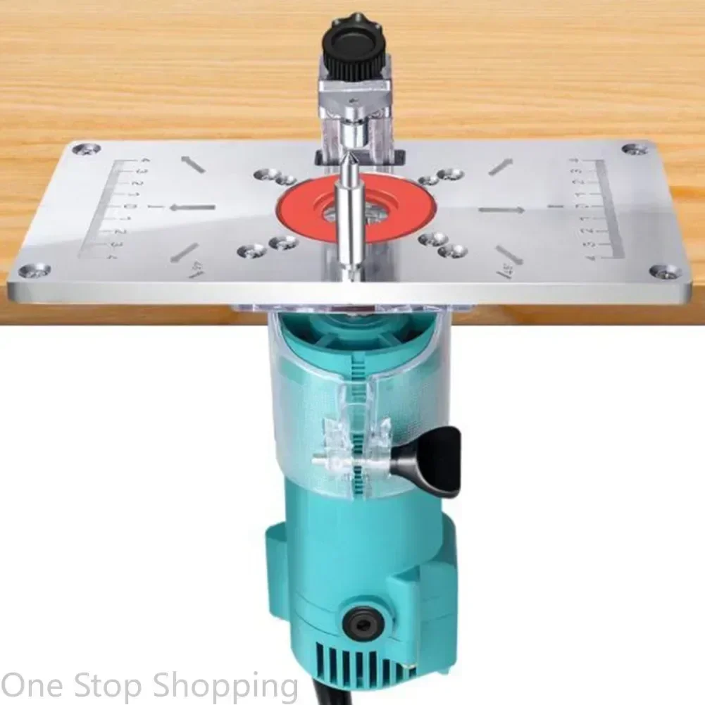 Multifunctional Aluminium Router Table Insert Plate router plate router insert plate for Electric Wood Milling Trimming Machine Woodworking Benches woodworking bench woodworking workbench