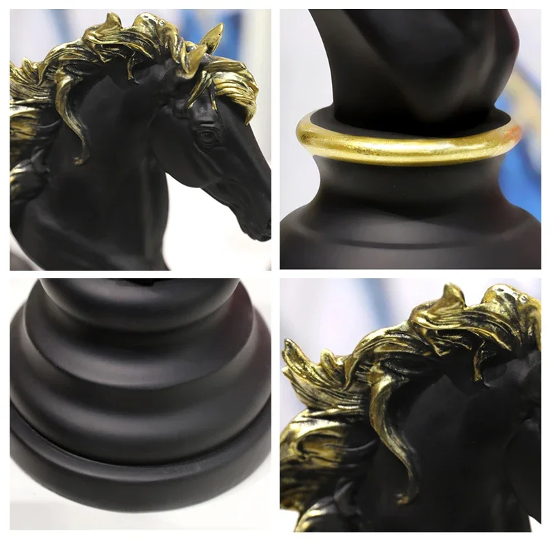 Chess Resin Ornaments Desk Decor Crafts King Queen Small Chess Statue Nordic Home Artwork Living Room Decoration Furnishings magnetic chess set board game wooden chess foldable chess board folding chess board chess timer chess pieces and board table games chess puzzle game chess pieces