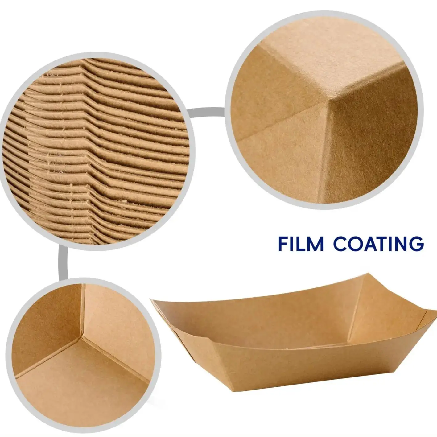Disposable Containers Disposable Lunch Box 30/50/100Pcs Kraft Paper Boat Shaped Plates Disposable Salad Dessert Pine Cake Snack Bowls Food Tray for Kitchen Party Tableware