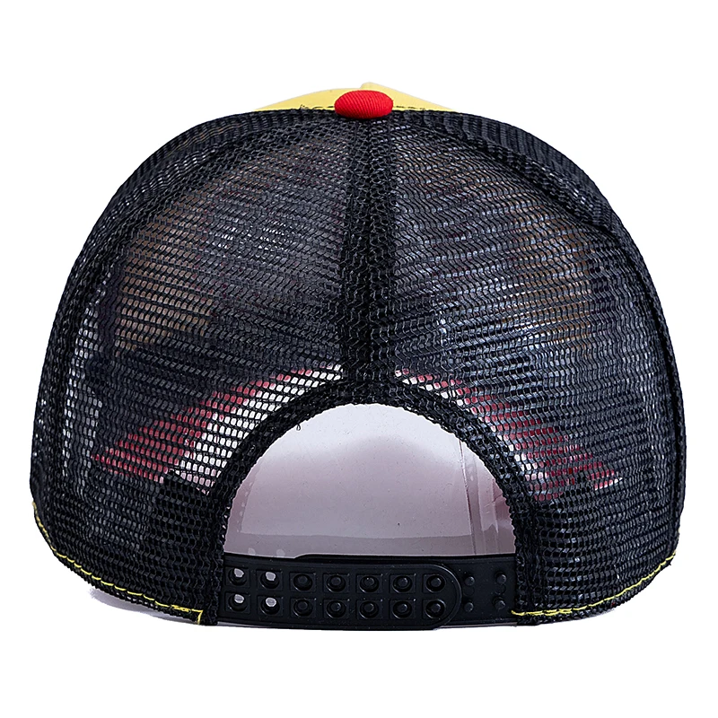 Unisex Rich Color Baseball Cap Classic STATION Letter Pattern Mesh Cap Men And Women Breathable Summer Trucker Hat