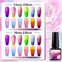 12PCS Temperature Nail Gel Set 3-Layers Change Color Polish Autumn Popular Colors Gel Soak Off UV Nail Manicure Art Varnish Kit 1