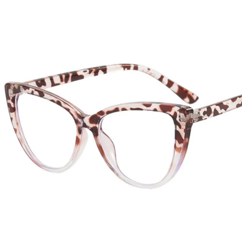 Anti Blue Light Sexy Cat Eye Clear Frame Reading Glasses Women Big