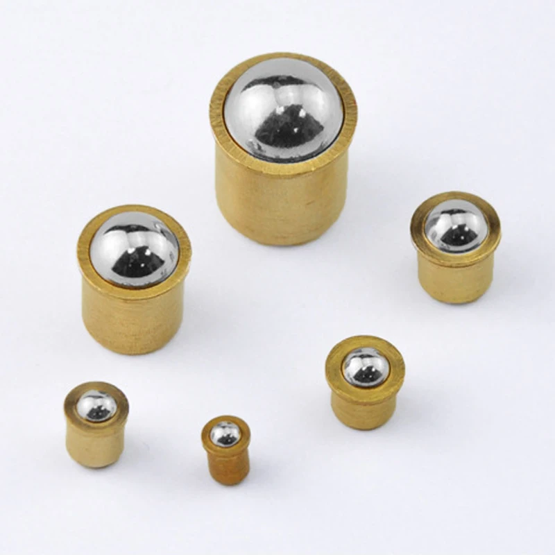 Cabinet Drawer Closet Door Spring Brass Ball Catch 4Pcs For Furniture Fitting