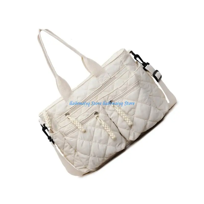 573B Puffer Toted Bag for Women Girls Crossbody Bag Quilted Top Handle Handbags Purses 1