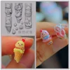 1Pc Snake  New Year Rose Snake  3D Acrylic Mold Nail Art Decorations  DIY Silicone Nail Art Templates Nail  Mold 5
